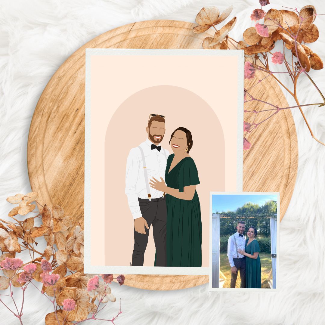 🎁 Illustration Personnalisée Détaillée sans les yeux ✨