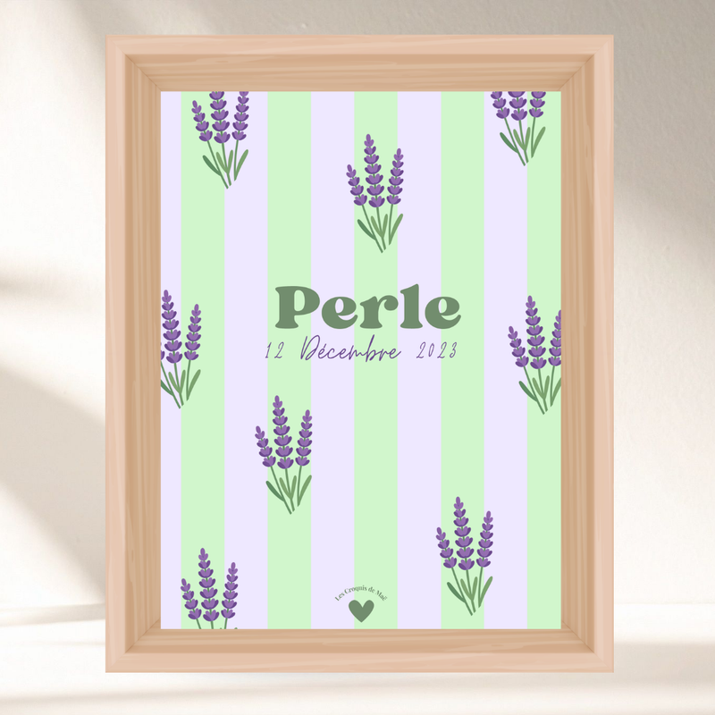 Mon Affiche Personnalisée Lavender 👶🏼