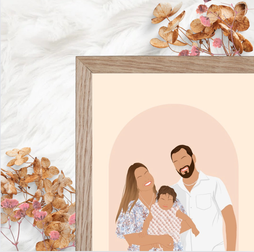 Cadre 10/15 en bois - Chêne - Verre