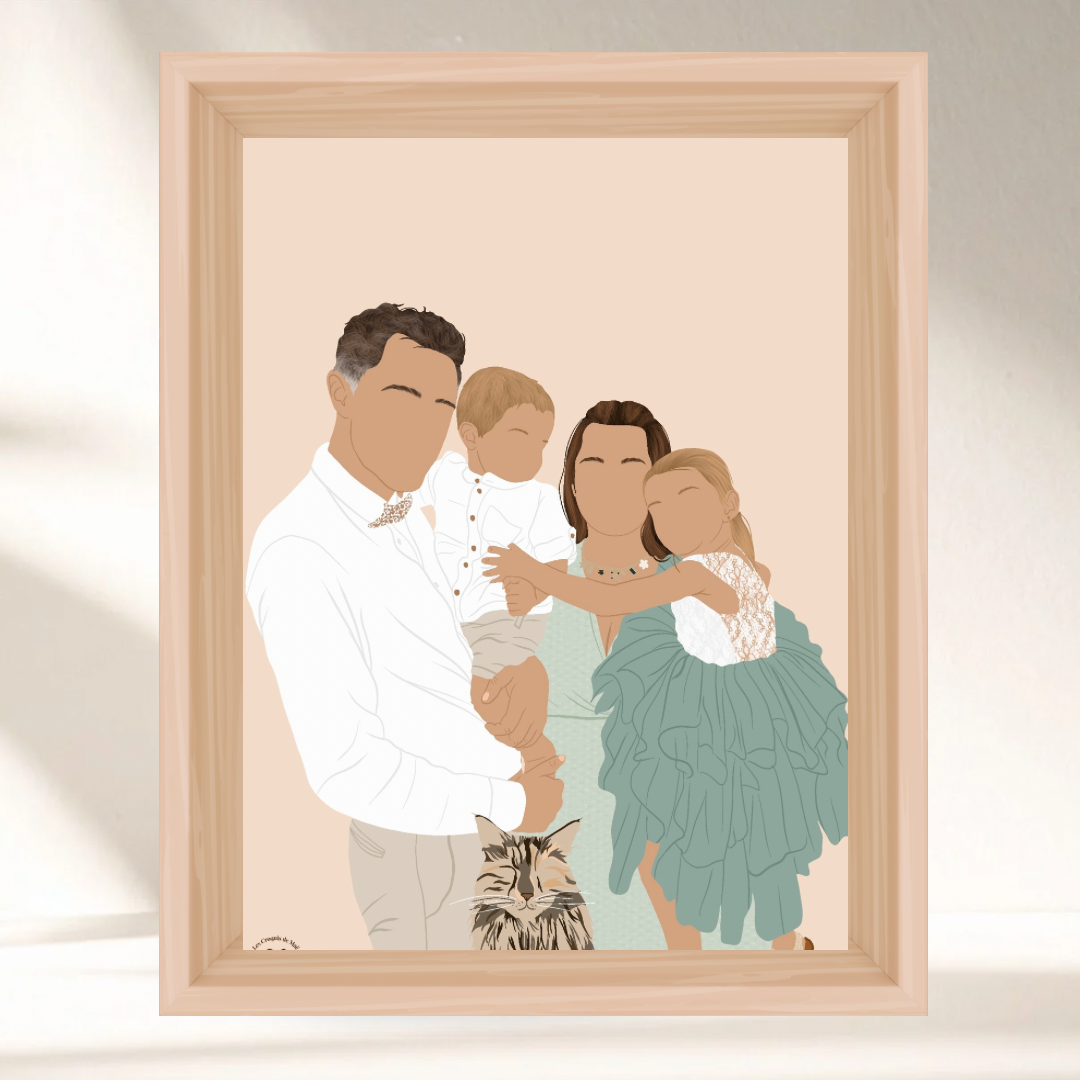 Mon Illustration Personnalisée - Option Minimaliste ✨