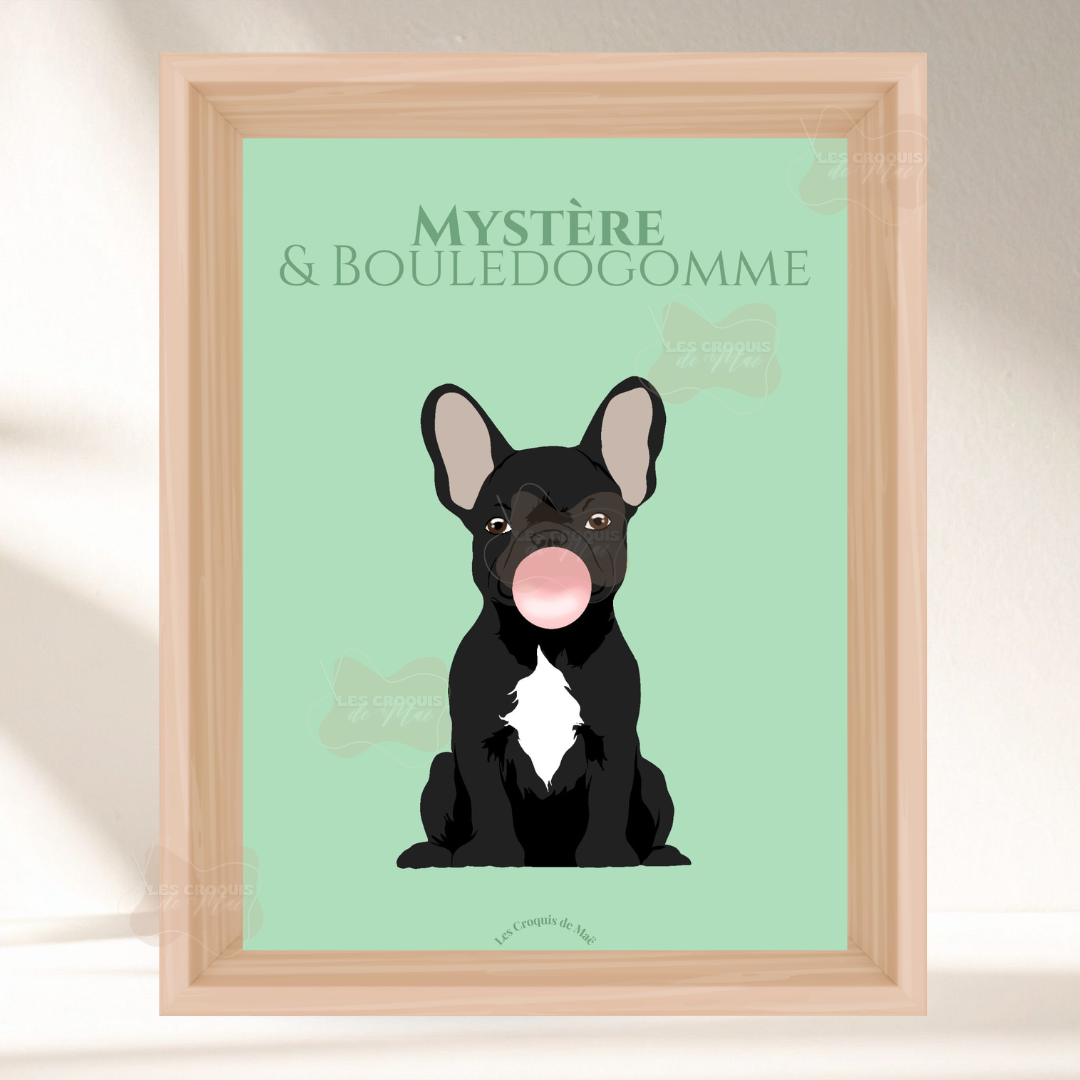 Affiche Bouledogue - Mystère & Bouledogomme