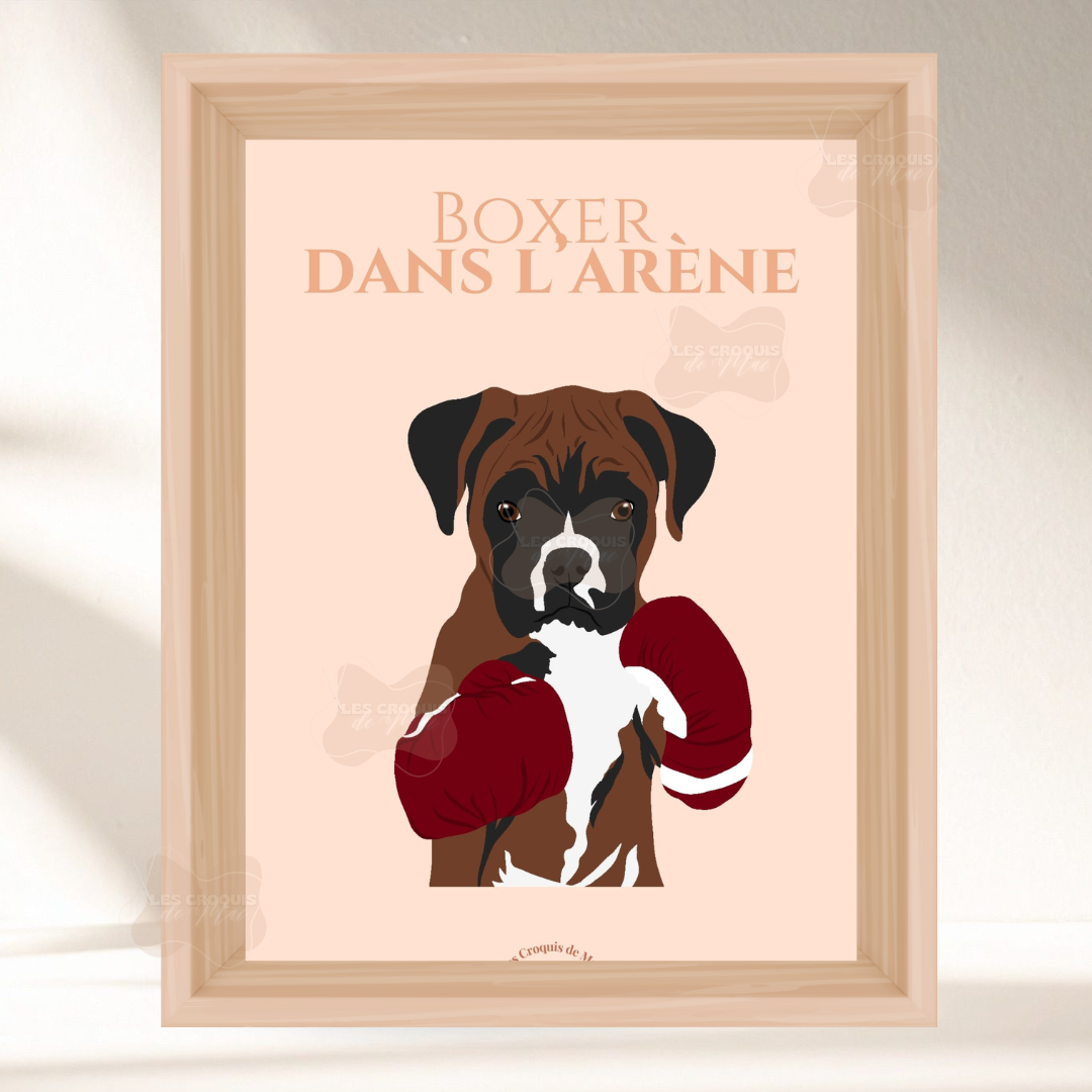 Affiche Boxer - Boxer dans l'arène !