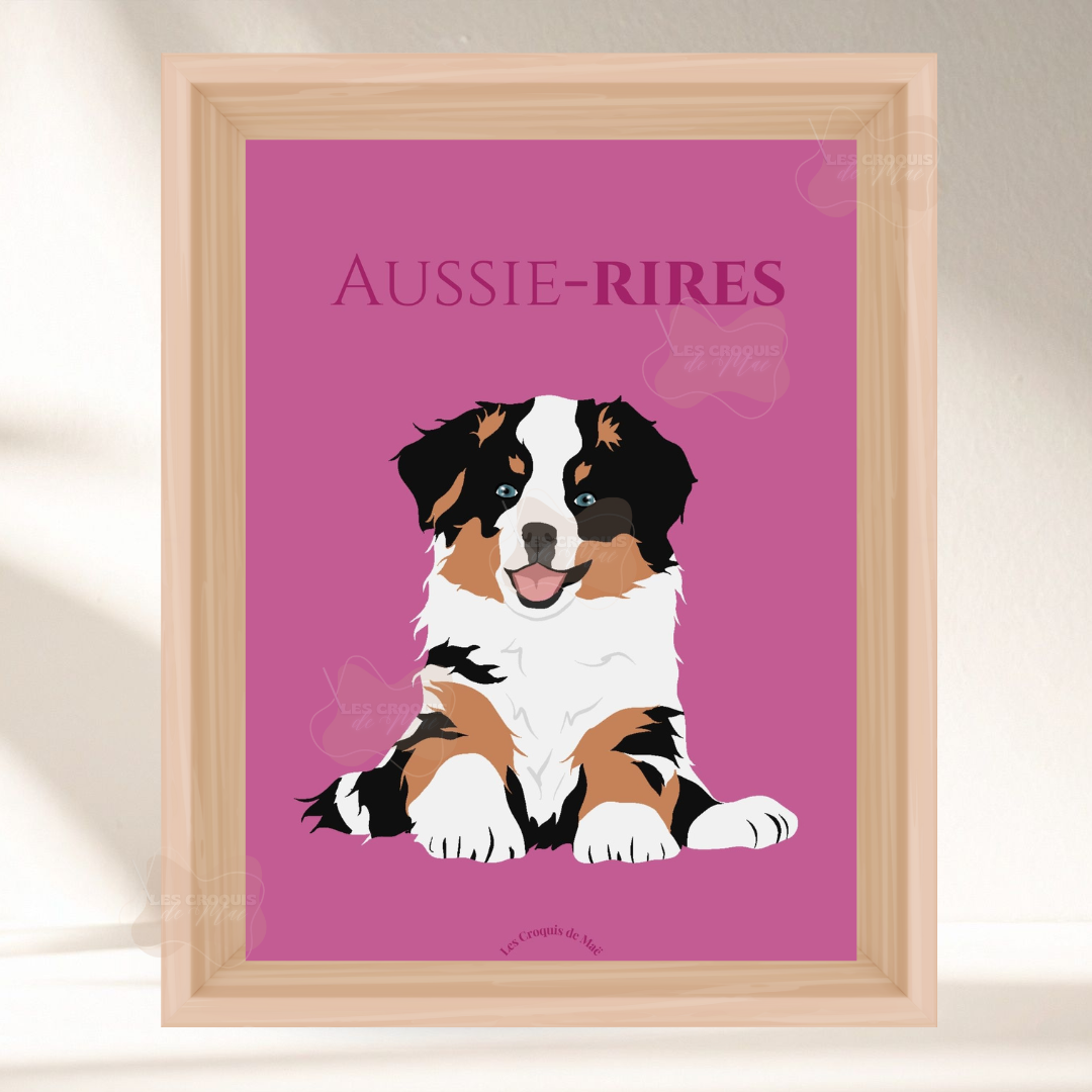 Affiche Berger Australien  - Aussie-rires !