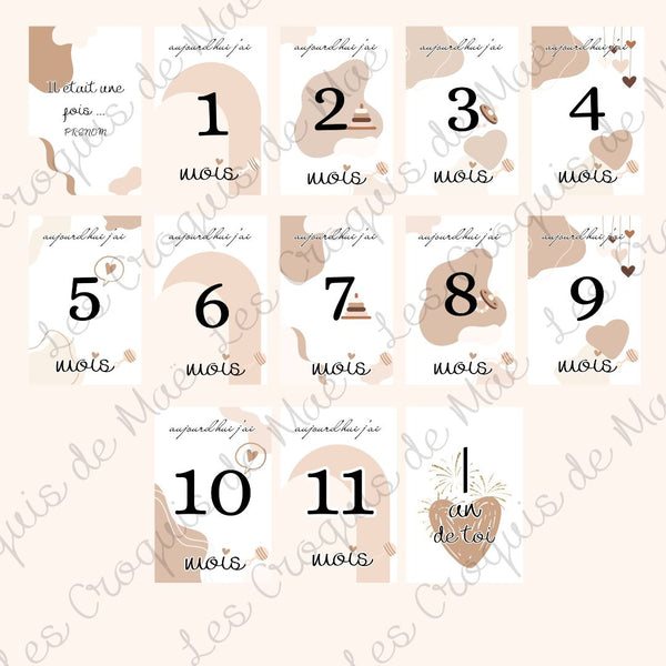Carte étape bébé Nudes