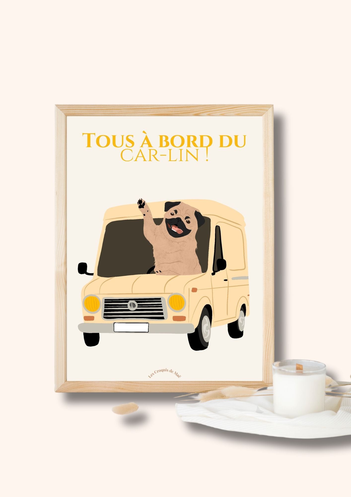 Affiche Carlin  - Tous à bord du car-lin !