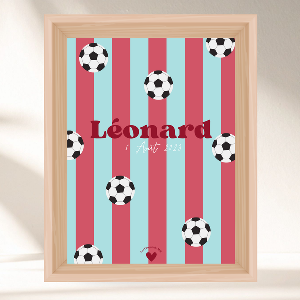 Mon Affiche Personnalisée Football 👶🏼