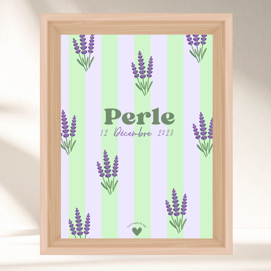 Mon Affiche Personnalisée Lavender 👶🏼