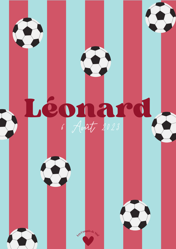 Mon Affiche Personnalisée Football 👶🏼