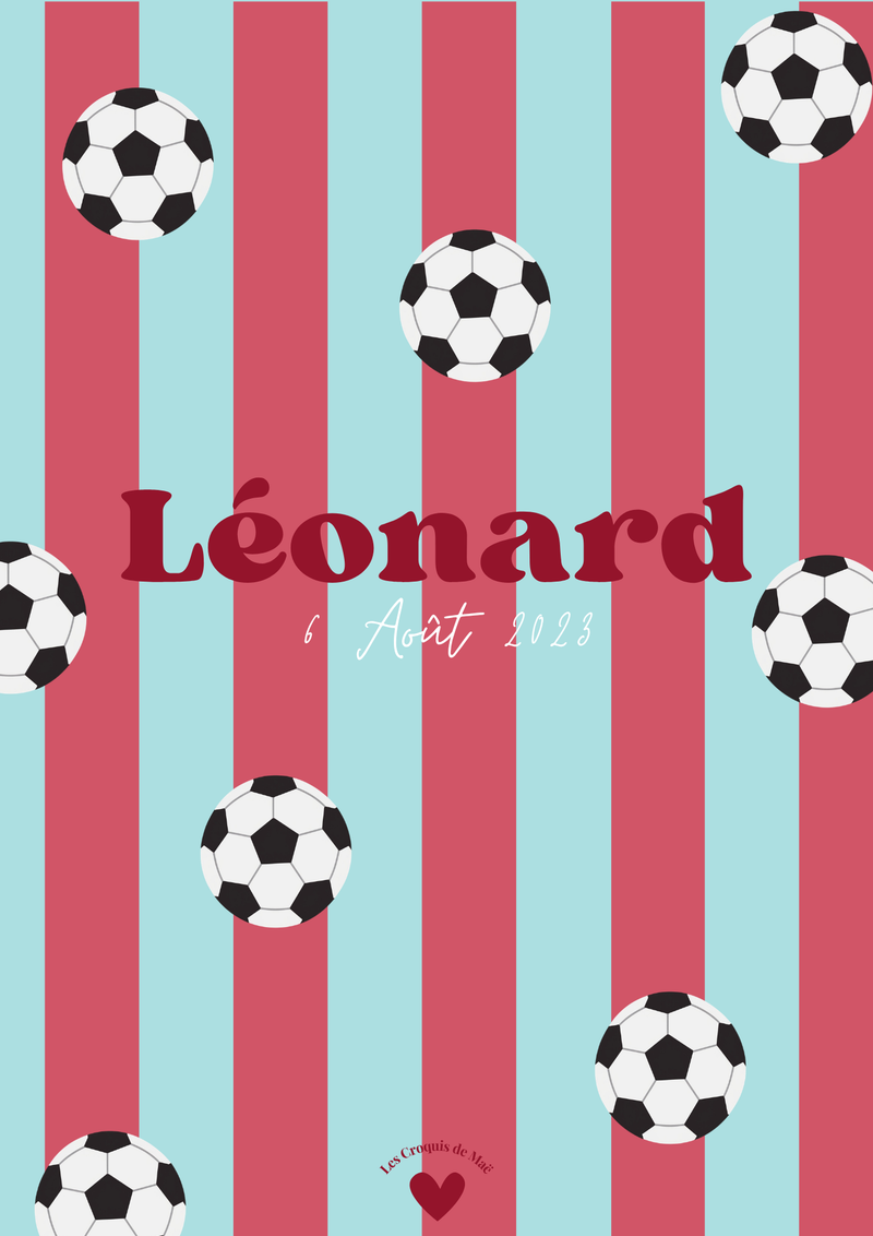 Mon Affiche Personnalisée Football 👶🏼