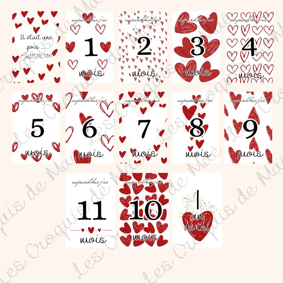 Carte Étape Bébé Love ❤️
