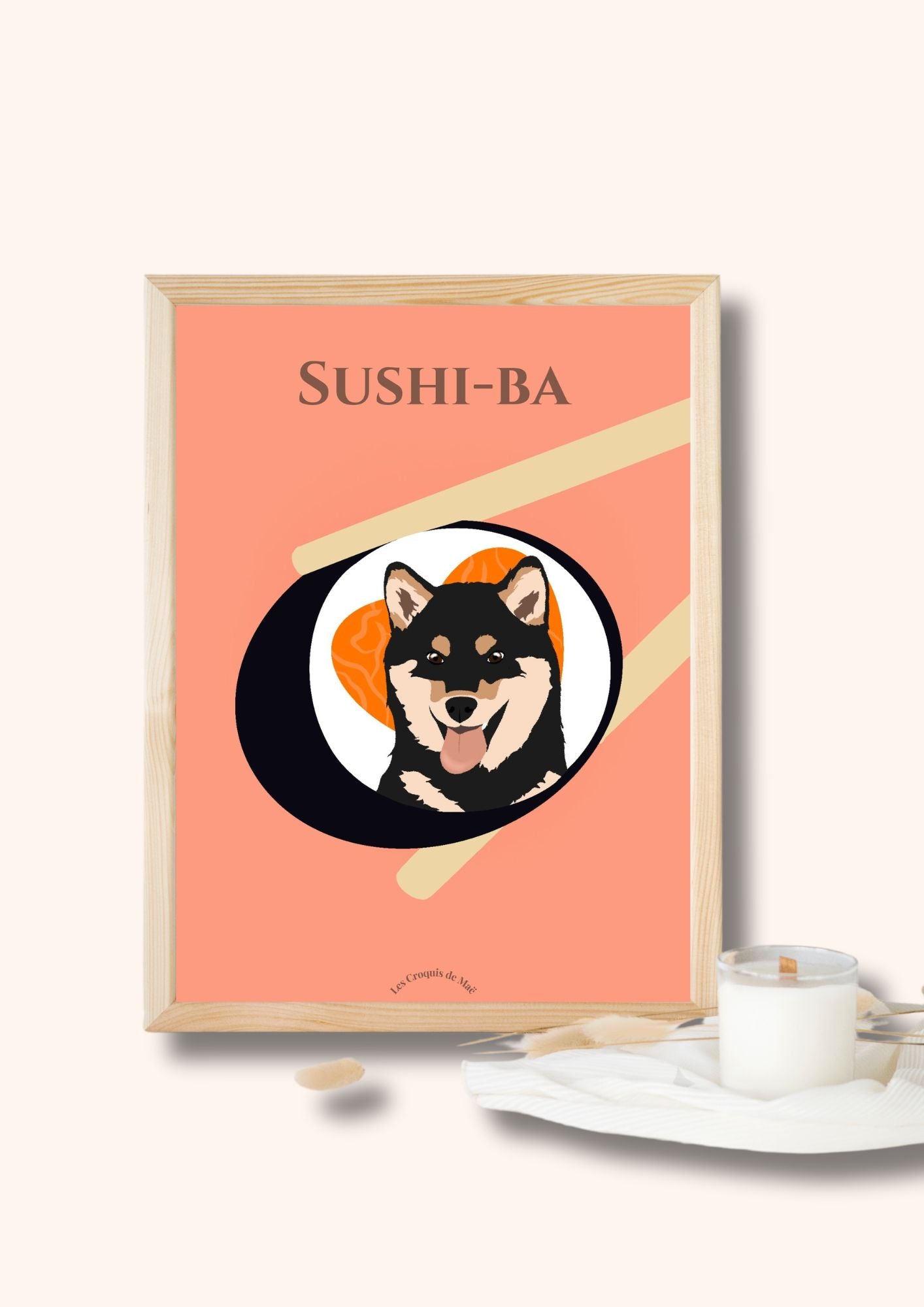 Affiche Shiba-Inu  -Sushi-ba