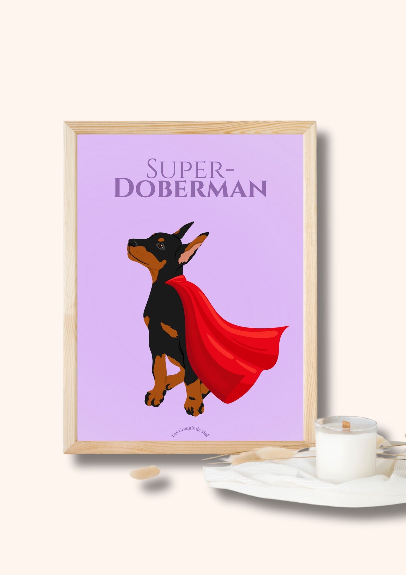 Affiche Doberman - Super Doberman