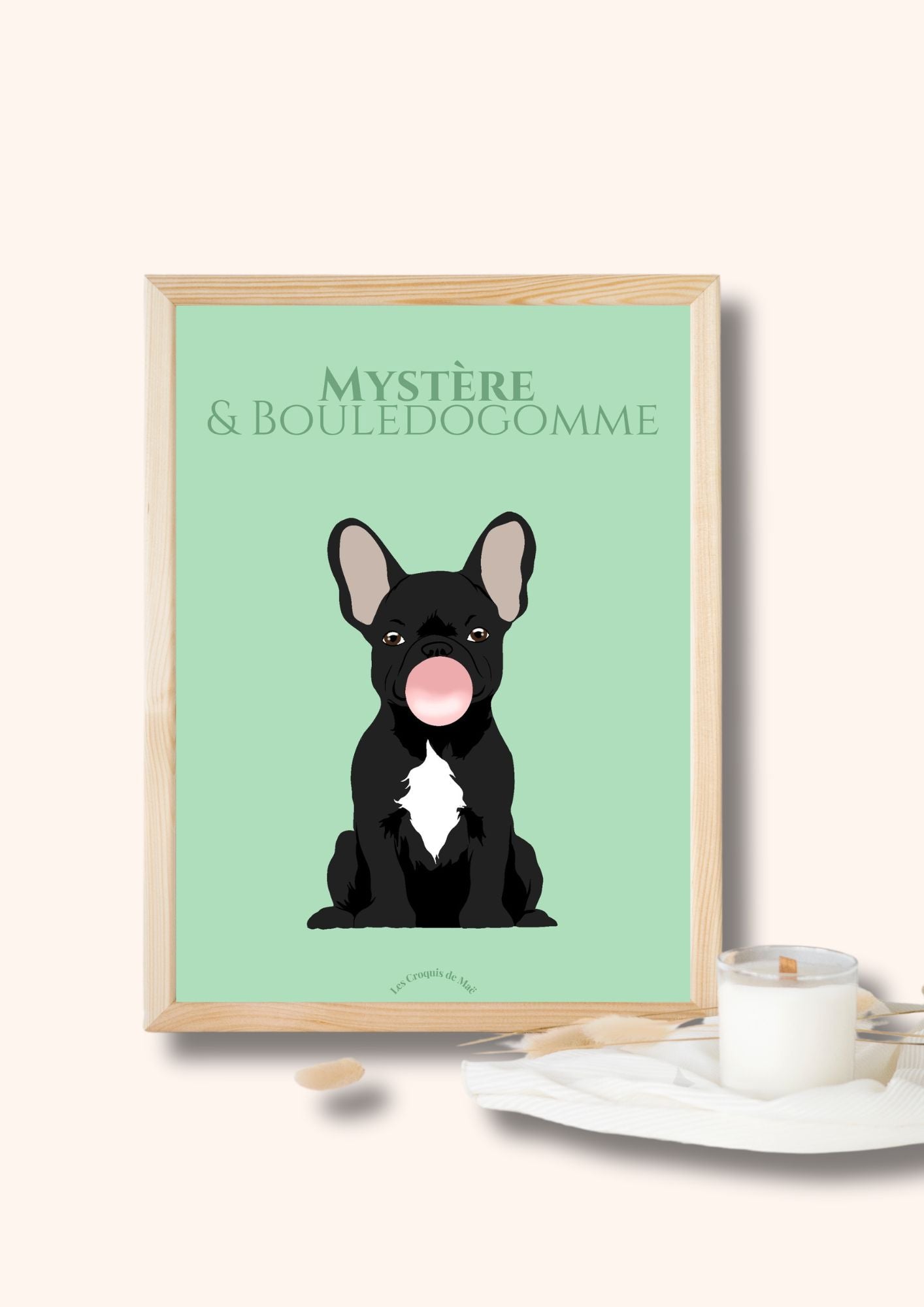 Affiche Bouledogue - Mystère & Bouledogomme