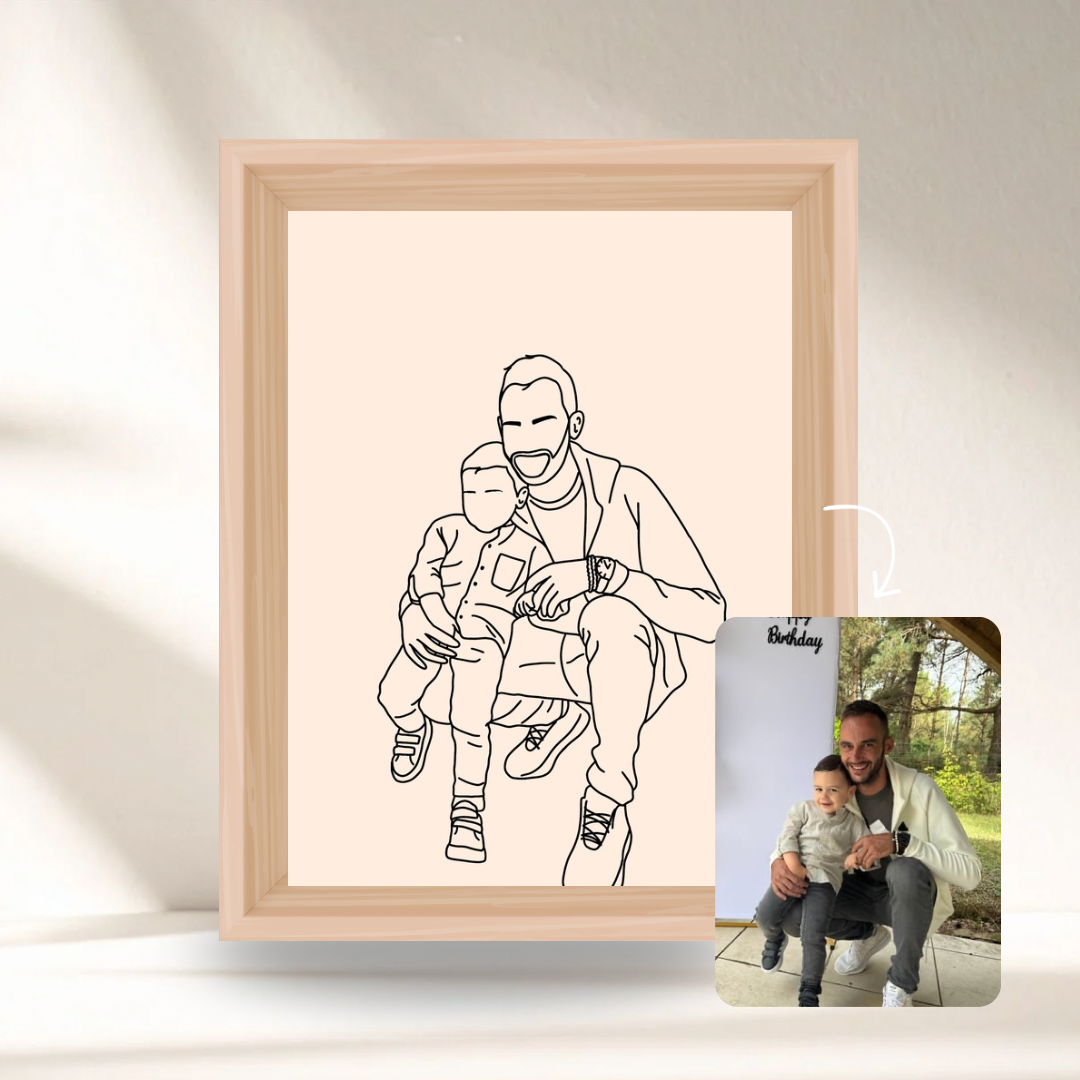 Mon Illustration personnalisée - Option Line Art ✨