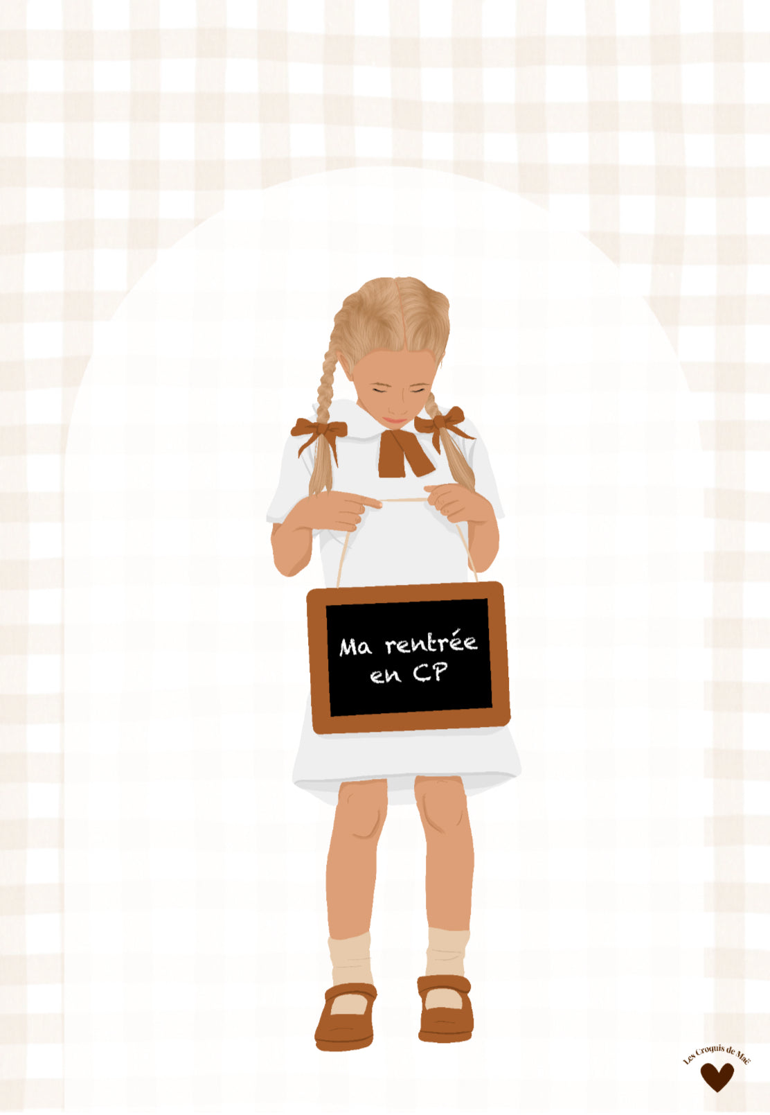 Illustration Personnalisée « Rentrée des classes »💼