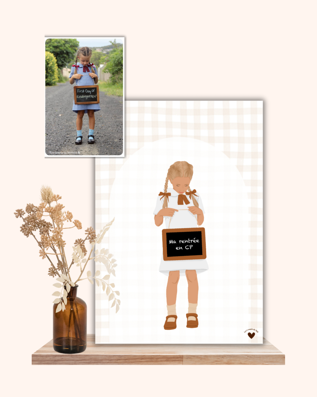 Illustration Personnalisée « Rentrée des classes »💼
