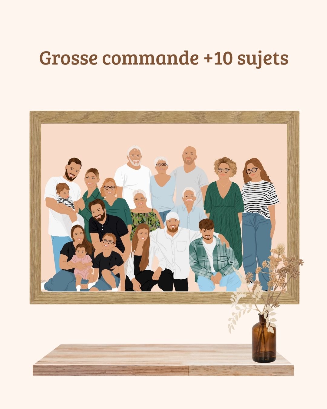 Illustration personnalisée +10 sujets