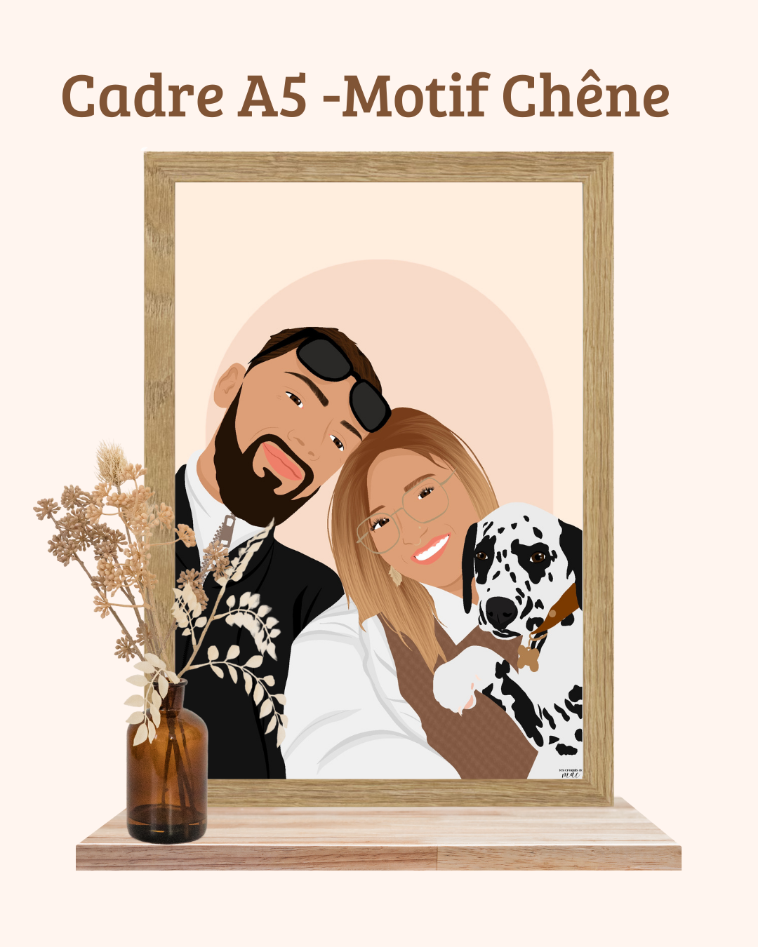 Cadre A5 - Motif Chêne