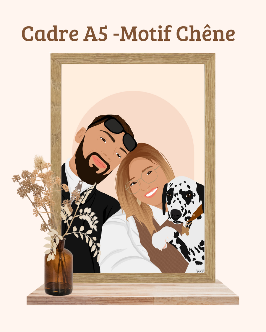 Cadre 13x18 - Motif Chêne